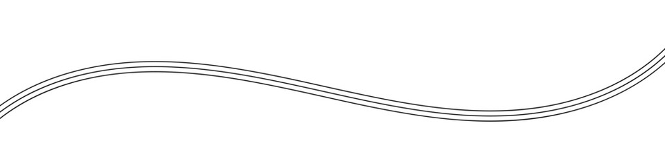 Thin line wavy abstract vector background. Curve wave pattern, curvy long squiggles line. Thin curved wavy lines. Line art striped graphic template. Vector illustration