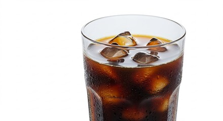 Verre glace cafe rafraichissant lumiere naturelle pure. AI Generated