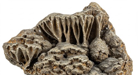 Cristaux argent�s brillants texture rocheuse lumi�re douce d�tail min�ralogie. AI Generated