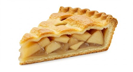 D�licieuse part tarte pomme dor�e lumi�re chaleureuse. AI Generated