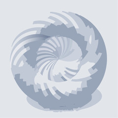 Abstract Geometric Spiral Sphere