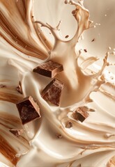 Chocolate Splash with Creamy Waves and Chunks of Dark Chocolate