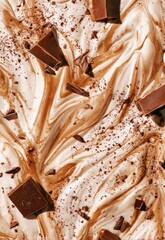 Creamy Chocolate Swirls with Dark Chocolate Chunks and Cocoa Dust