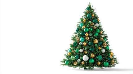 Fototapeta premium a festive christmas tree adorned with decor