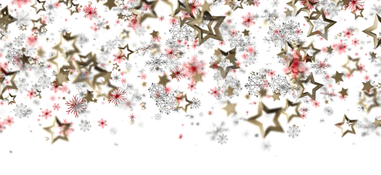 Beautiful Christmas holiday star and snowflake background on white with winter or seasonal designs for various creative projects.