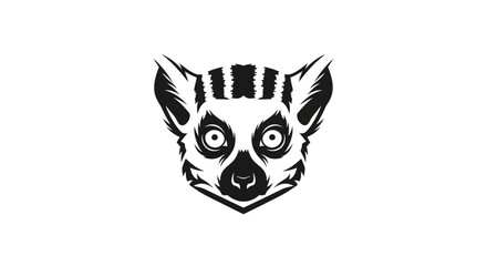 Ring tailed lemur head tribal tattoo design Keywords: lemur, ring tailed, animal, primate, face © dipu