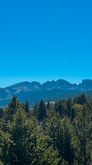 Mountain view of the Rila Mountains in Bulgaria. Seven Rila Lake hike. Eco trails. Connection with nature.	