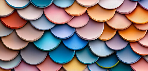 Vibrant pastel scales create modern abstract texture background