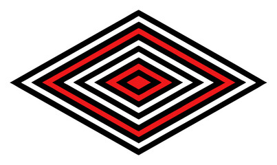 red and white geometric pattern