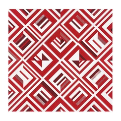 Red and white geometric seamless pattern.