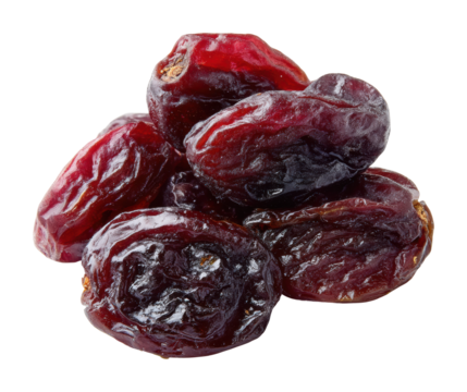 Harvesting delicious dried cranberries farm location food isolated on transparent background