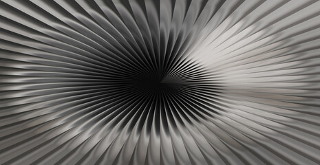 Obraz premium Abstract radial pattern with dark center and light gray lines