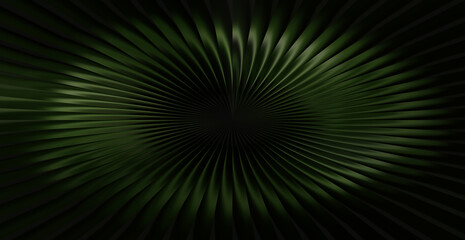 Dark abstract green swirling pattern with light effect on black background