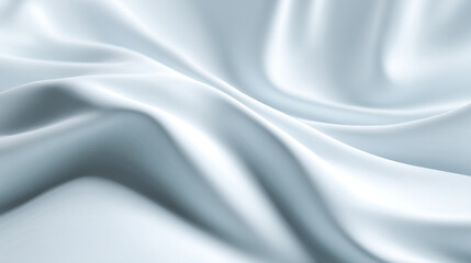 Obraz premium Close up of flowing white fabric with soft folds and gentle light reflections
