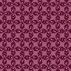Retro Pixel Art Repeating Ornament Tileable Style Pattern