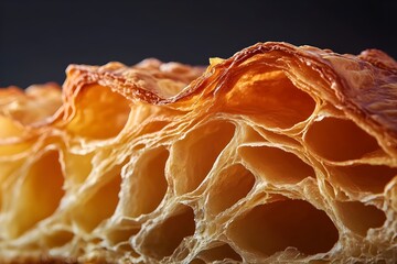 Indulge in the flaky perfection of a freshly baked croissant, its golden layers promising a delightful and delicious culinary experience