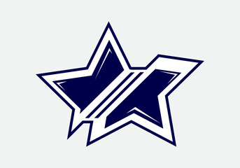 simple vector star logo design