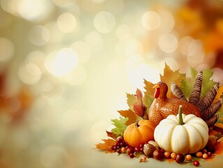 Golden Bokeh Thanksgiving Harvest Background