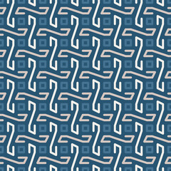 Geometric Repeat Style with Abstract Shapes and Decorative Seamless Pattern