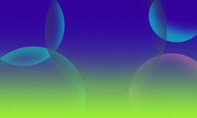 Abstract Gradient Background with Overlapping Translucent Circles and Subtle Grain Texture