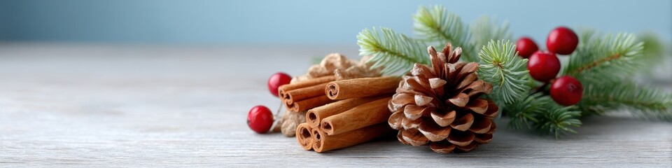 Celebrating christmas holiday decor festive arrangement cozy home close-up seasonal aromas