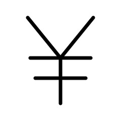 Vector art of japanese yen currency symbol