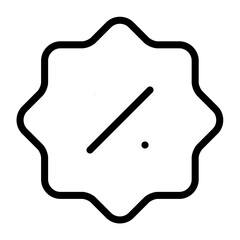 Vector art of discount badge for promotion