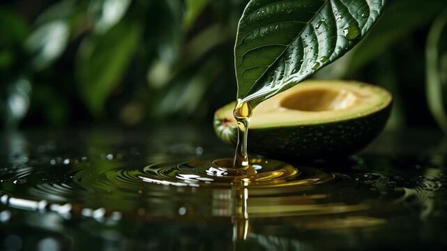 Avocado Oil Drip Natural Beauty Skincare Healthy Food