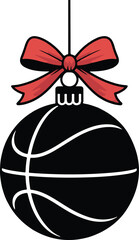 christmas ball with ribbon