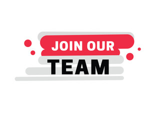 Join our team, banner stylish art design concept. Elements for banner web.