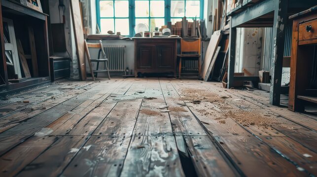 Discover the raw potential of an abandoned workshop, a space brimming with history and ready for creative transformation, perfect for renovation projects or artistic inspiration.