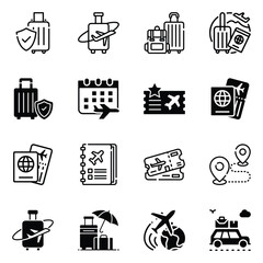 Tour and travels icon pack