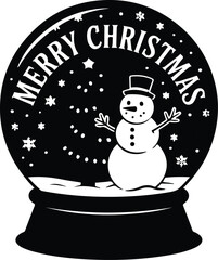 snowman with christmas ball