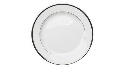 White oval plate isolated on transparent background
