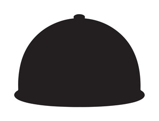  Cap by white and black in silhoette white background.
