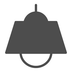 Ceiling lamp solid icon, interior lamp concept. Vector graphics. Lamp sign on white background, glyph style icon for mobile or web design.