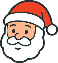 Smiling Santa Claus cartoon illustration for Christmas celebration