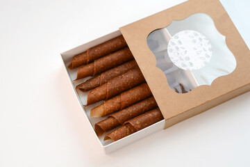 Fruit paste. Berry candy on a white background. apple, pear, orange, plum marshmallow rolls