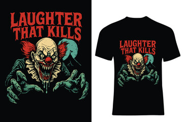 Send In The Nightmares Creepy Clown T-Shirt Design with Bats Graphic for Halloween and Horror Movie Enthusiasts