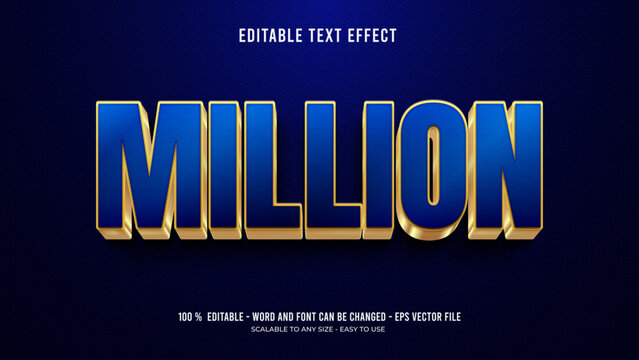 million editable text effect