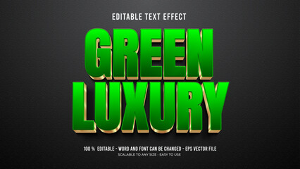 green luxury editable text effect