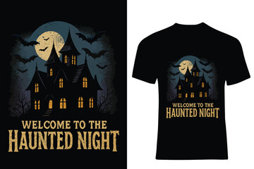 Spooky Halloween T-Shirt Design with Playful Ghosts and Bold Text