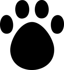 Animal Paw Print Silhouette Icon and Footprint Symbols Vector Illustration