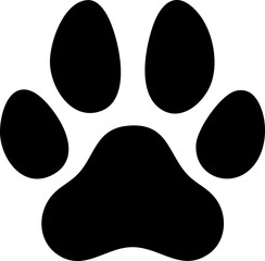 Animal Paw Print Silhouette Icon and Footprint Symbols Vector Illustration © Aris