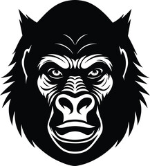 Image Description

Wild wolf head mascot in a black and white vector illustration with tribal tattoo styling