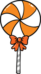 illustration halloween candy hand drawn outline concept