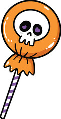 illustration halloween candy hand drawn outline concept