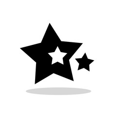 Obraz premium Star Logo concept icon with shadow