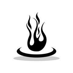 Place for fire icon with shadow