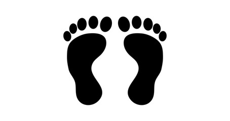 Creative Set of Artistic Human Footprint Illustrations – Unique Stylized Step Marks for Graphic Design, Pattern, and Branding Projects